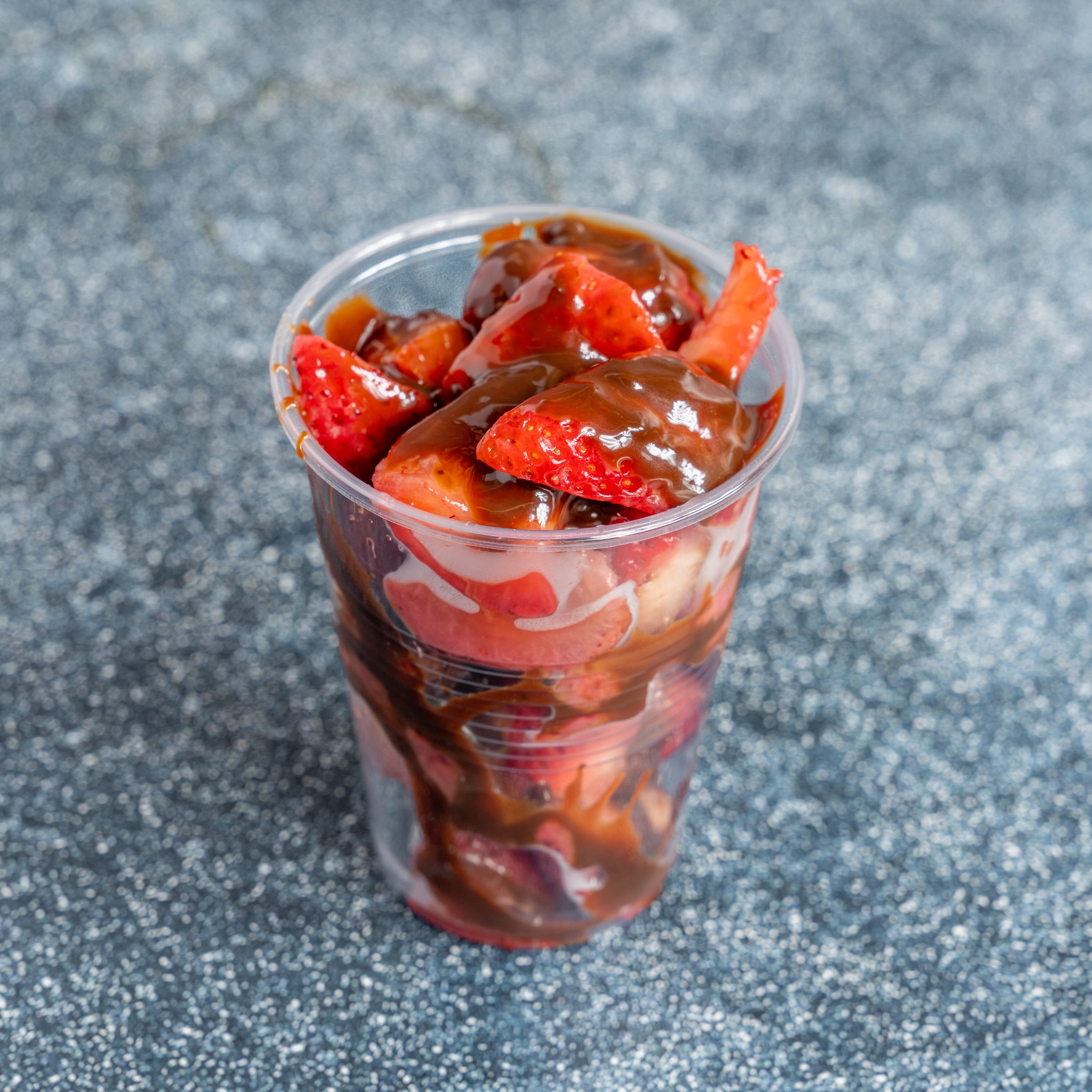 Fresh Strawberries with Melted Chocolate.