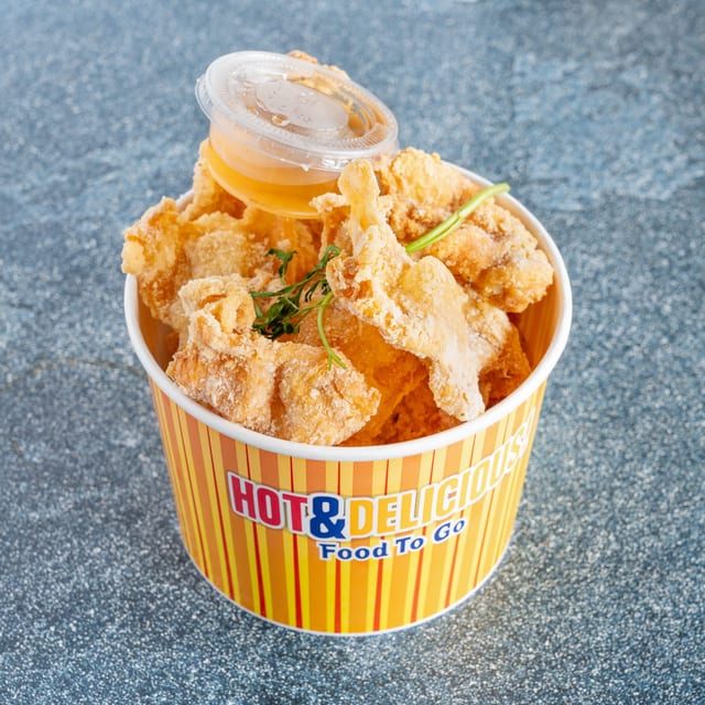 Chicken Skin Rinds Bucket.